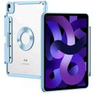 For iPad 10.2 2021 / 2020 / 2019 Pen Slot Magnetic Detachable Tablet Leather Case(Blue) - 1