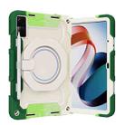For Xiaomi Redmi Pad Armor Contrast Color Silicone + PC Tablet Case(Colorful Green) - 1