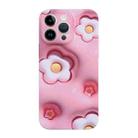 For iPhone 14 Pro Stereo Vision Pattern PC Phone Case(Pink Blossom) - 1