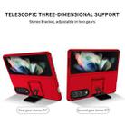 For Samsung Galaxy Z Fold3 5G Three-dimensional Folding Holder PC Phone Case(Red) - 3