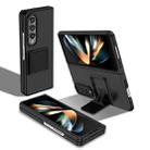 For Samsung Galaxy Z Fold4 5G Three-dimensional Folding Holder PC Phone Case(Black) - 1