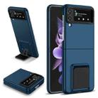 For Samsung Galaxy Z Flip3 5G Three-dimensional Folding Holder PC Phone Case(Blue) - 1