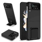 For Samsung Galaxy Z Flip4 5G Three-dimensional Folding Holder PC Phone Case(Black) - 1
