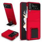 For Samsung Galaxy Z Flip4 5G Three-dimensional Folding Holder PC Phone Case(Red) - 1