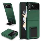 For Samsung Galaxy Z Flip4 5G Three-dimensional Folding Holder PC Phone Case(Green) - 1