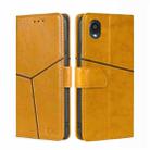 For Kyocera Digno BX2-Digno SX2-A101KC Geometric Stitching Horizontal Flip Leather Phone Case(Yellow) - 1