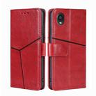 For Kyocera Digno BX2-Digno SX2-A101KC Geometric Stitching Horizontal Flip Leather Phone Case(Red) - 1