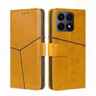 For Honor X8A Geometric Stitching Horizontal Flip Leather Phone Case(Yellow) - 1