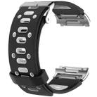 For Fitbit Ionic Two-tone Silicone  Watch Band with Buckle & Connector(Black + Grey) - 1