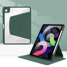 Acrylic Rotating Leather Tablet Case For iPad 10.2 2021 / 2020 / 2019(Dark Green) - 1