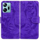 For Infinix Zero 20 Tiger Embossing Pattern Leather Phone Case(Purple) - 1