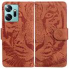For Infinix Zero 20 Tiger Embossing Pattern Leather Phone Case(Brown) - 1