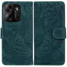 For Tecno Spark Go 2023 / Pop 7 Pro Tiger Embossing Pattern Leather Phone Case(Green) - 1