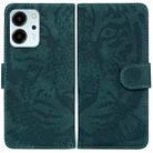 For Honor 80 SE Tiger Embossing Pattern Leather Phone Case(Green) - 1