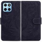 For Honor X8 5G Tiger Embossing Pattern Leather Phone Case(Black) - 1