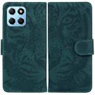 For Honor X8 5G Tiger Embossing Pattern Leather Phone Case(Green) - 1