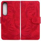 For Sony Xperia 1 IV 2023 Tiger Embossing Pattern Leather Phone Case(Red) - 1