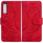 For Sony Xperia 10 IV 2023 Tiger Embossing Pattern Leather Phone Case(Red) - 1