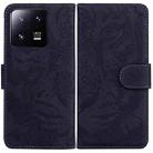 For Xiaomi 13 Pro Tiger Embossing Pattern Leather Phone Case(Black) - 1