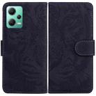For Xiaomi Redmi Note 12 5G Tiger Embossing Pattern Leather Phone Case(Black) - 1