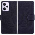 For Xiaomi Redmi Note 12 Pro 5G Tiger Embossing Pattern Leather Phone Case(Black) - 1