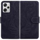 For Xiaomi Redmi Note 12 Pro+ Tiger Embossing Pattern Leather Phone Case(Black) - 1