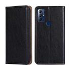 For Motorola Moto G Play 2023 Gloss Oil Solid Color Magnetic Leather Phone Case(Black) - 1
