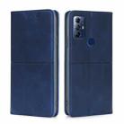 For Motorola Moto G Play 2023 Cow Texture Magnetic Horizontal Flip Leather Phone Case(Dark Blue) - 1