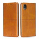 For Kyocera Digno BX2-Digno SX2-A101KC Cow Texture Magnetic Horizontal Flip Leather Phone Case(Light Brown) - 1