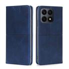 For Honor X8A Cow Texture Magnetic Horizontal Flip Leather Phone Case(Dark Blue) - 1