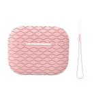 For AirPods Pro 2 Wave Pattern Silicone Earphone Case(Pink) - 1