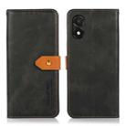 For Honor X5 KHAZNEH Dual-color Cowhide Texture Flip Leather Phone Case(Black) - 1