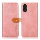 For Honor X5 KHAZNEH Dual-color Cowhide Texture Flip Leather Phone Case(Rose Gold) - 1