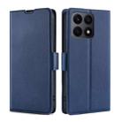 For Honor X8A Ultra-thin Voltage Side Buckle Horizontal Flip Leather Phone Case(Blue) - 1