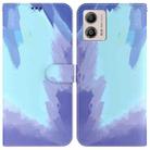 For Motorola Moto G13 / G23 / G53 Watercolor Pattern Flip Leather Phone Case(Winter Snow) - 1