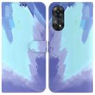 For OPPO Reno8 T 4G Watercolor Pattern Flip Leather Phone Case(Winter Snow) - 1