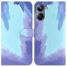 For Realme 10 Pro 5G Watercolor Pattern Flip Leather Phone Case(Winter Snow) - 1