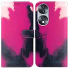 For Honor 70 Watercolor Pattern Flip Leather Phone Case(Berry) - 1