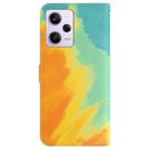 For Xiaomi Redmi Note 12 Pro 5G Watercolor Pattern Flip Leather Phone Case(Autumn Leaf) - 3
