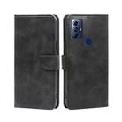 For Motorola Moto G Play 2023 Calf Texture Buckle Flip Leather Phone Case(Black) - 1