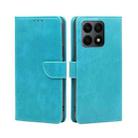 For Honor X8A Calf Texture Buckle Flip Leather Phone Case(Light Blue) - 1