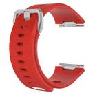 For Fitbit Ionic Twill Texture Silicone  Watch Band with Buckle, Size:S(Red) - 1