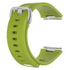 For Fitbit Ionic Twill Texture Silicone  Watch Band with Buckle, Size:S(Lime Green) - 1