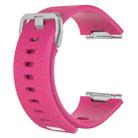 For Fitbit Ionic Twill Texture Silicone  Watch Band with Buckle, Size:S(Peach Red) - 1