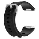 For Fitbit Ionic Twill Texture Silicone  Watch Band with Buckle, Size:L(Black) - 1