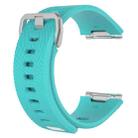 For Fitbit Ionic Twill Texture Silicone  Watch Band with Buckle, Size:L(Mint Green) - 1