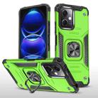 For Xiaomi Redmi Note 12 Magnetic Armor Shockproof TPU + PC Phone Case with Metal Ring Holder(Green) - 1