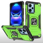 For Xiaomi Redmi Note 12 Pro+ Magnetic Armor Shockproof TPU + PC Phone Case with Metal Ring Holder(Green) - 1