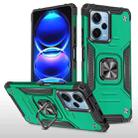For Xiaomi Redmi Note 12 Pro+ Magnetic Armor Shockproof TPU + PC Phone Case with Metal Ring Holder(Dark Green) - 1