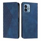 For Motorola Moto G 5G 2023 Diamond Pattern Splicing Skin Feel Magnetic Phone Case(Blue) - 1